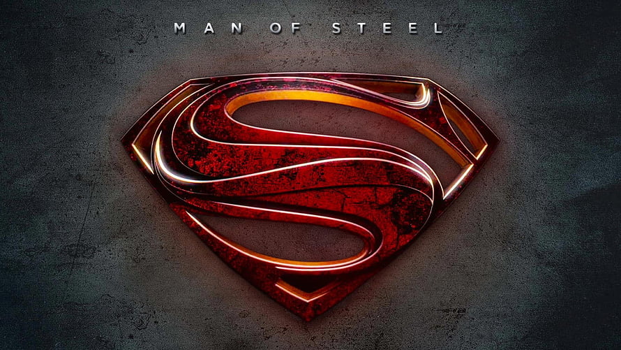 Man of Steel Superman S Logo on Dark Textured Concrete Background HD wallpaper