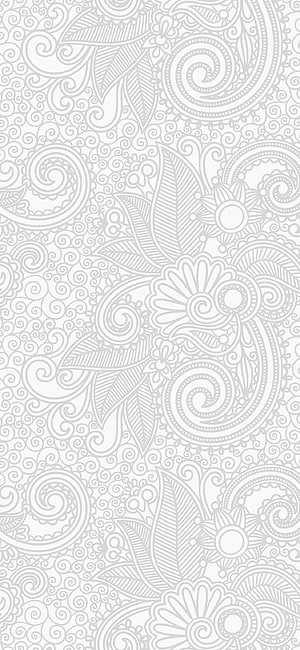 Elegant White Paisley Floral Line Art Pattern with Intricate Swirls and Botanical Motifs HD phone wallpaper