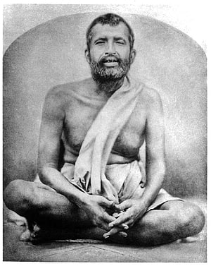Historical Portrait of Sri Ramakrishna in Meditation Pose HD phone wallpaper