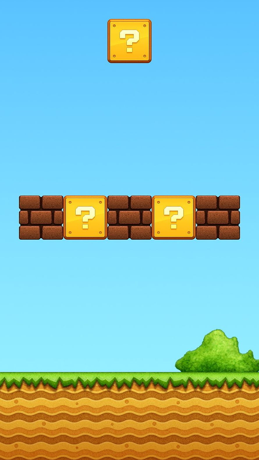 Super Mario Bros Classic Question Block Platform Level Scene HD phone wallpaper