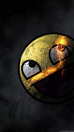 Android 10 Logo with Cracked Surface and Molten Lava Glow on Dark Background HD phone wallpaper