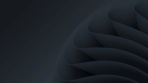 Dark Abstract Wavy Ribs Minimalist 3D Render Wallpaper HD wallpaper