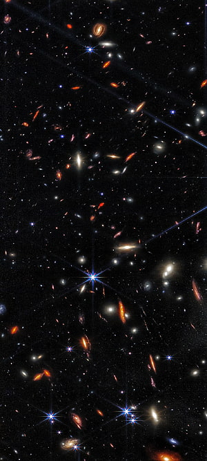 James Webb Space Telescope Deep Field Image of Distant Galaxies and Stars HD phone wallpaper