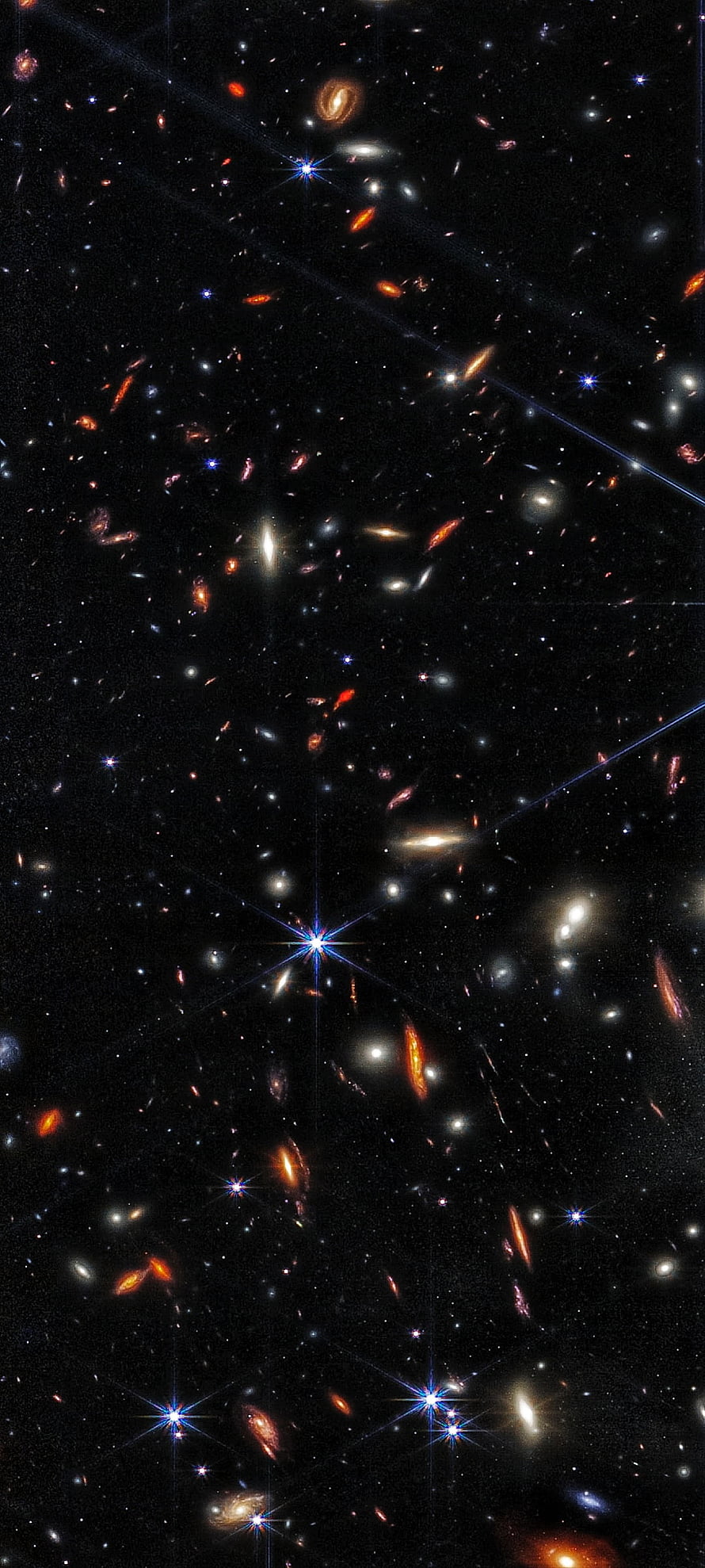 James Webb Space Telescope Deep Field Image of Distant Galaxies and Stars HD phone wallpaper