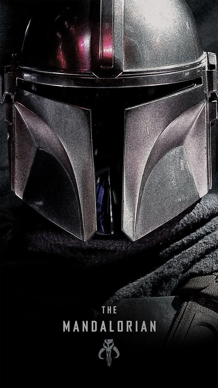The Mandalorian Star Wars Helmet Close-Up with Dark Metallic Finish and T-Visor Detail HD phone wallpaper