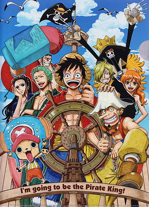 One Piece Straw Hat Crew at the Helm of the Thousand Sunny HD phone wallpaper