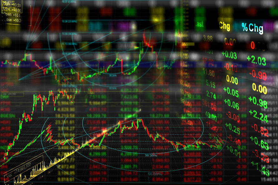 Candlestick Chart Technical Analysis with Stock Market Data Overlay HD wallpaper