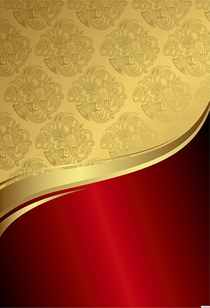 Elegant Red and Gold Abstract Background with Traditional Floral Pattern HD phone wallpaper