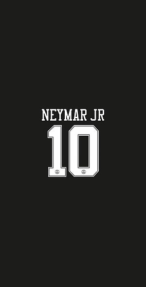 Neymar Jr Number 10 Minimalist Black Jersey Nameplate Design HD phone wallpaper
