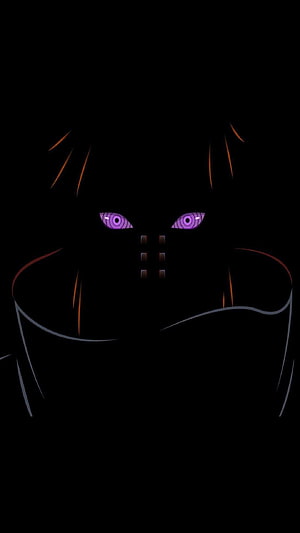 Pein Nagato Uzumaki Shadowy Anime Portrait With Purple Rinnegan Eyes HD phone wallpaper