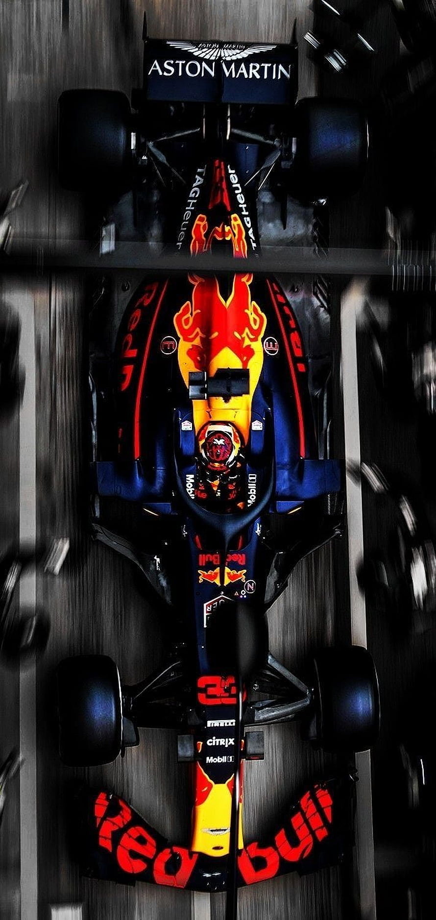 Red Bull Racing Formula 1 Car Top View on Track HD phone wallpaper