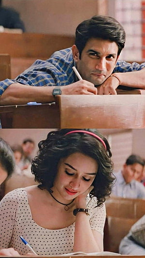Sushant Singh and Shraddha Kapoor in a classroom scene from the Bollywood film Khairiyat HD phone wallpaper