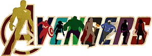 Avengers Assemble Logo Featuring Silhouettes of Captain America, Iron Man, and Thor HD wallpaper
