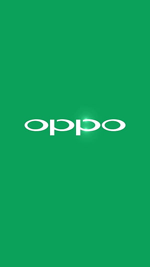 Minimalist Oppo Brand Logo on Vibrant Green Background HD phone wallpaper