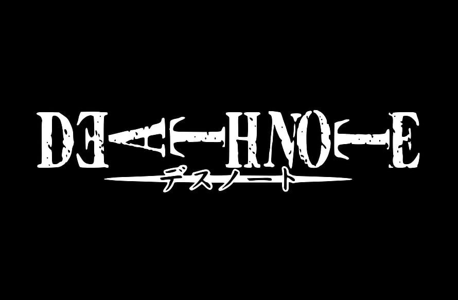 Death Note Franchise Logo With Distressed White Typography On Black Background HD wallpaper