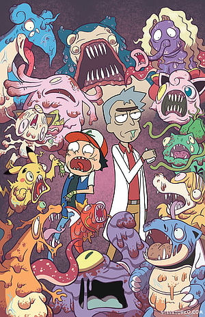 Rick and Morty Infected Monsters Poster by SteveYurko HD phone wallpaper