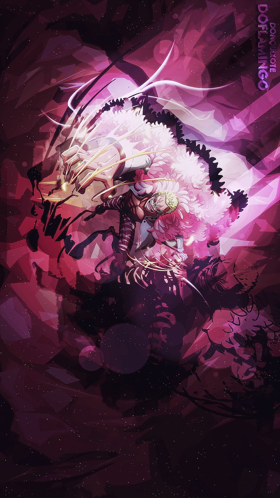 Donquixote Doflamingo One Piece Anime Character Artwork HD phone wallpaper