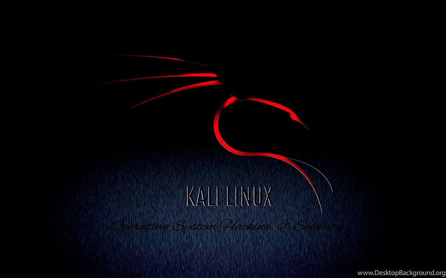 Kali Linux Dark Red Dragon Logo on Black Background HD wallpaper