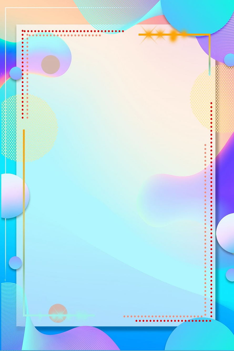 Pastel Geometric Abstract Frame with Dotted Border and Soft Gradient Shapes HD phone wallpaper