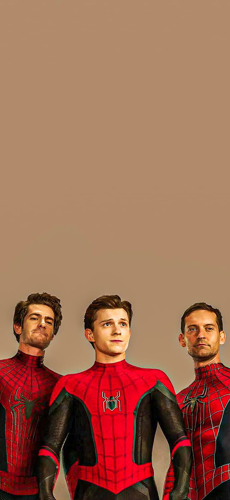 Three Spider-Man Actors in Suits from No Way Home HD phone wallpaper