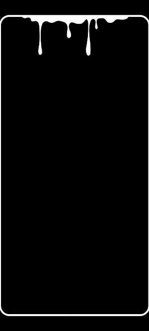 Minimalist Black and White Dripping Edge Border Wallpaper for AMOLED Screens HD phone wallpaper