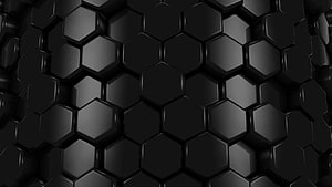 Dark 3D Honeycomb Hexagon Pattern with Metallic Texture HD wallpaper