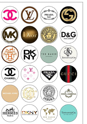 Luxury Fashion Brand Logo Collection Featuring Chanel, Gucci, Prada, Versace, Dior, and More HD phone wallpaper