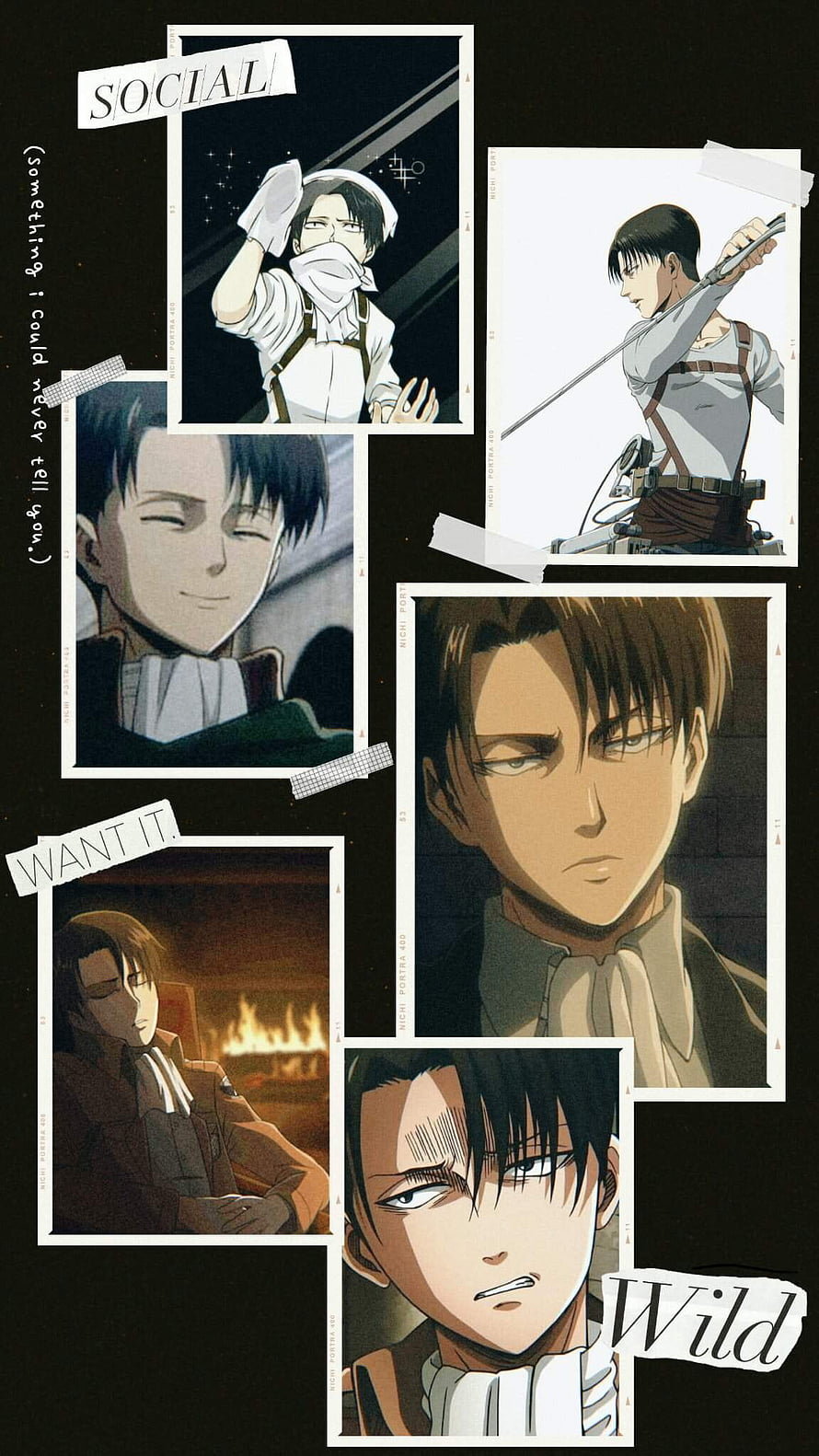 Levi Ackerman Attack on Titan Anime Character Collage Wallpaper HD phone wallpaper