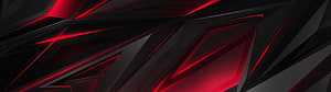 Dark Geometric Abstract Artwork With Sharp Red Neon Accents HD wallpaper