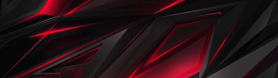 Dark Geometric Abstract Artwork With Sharp Red Neon Accents HD wallpaper