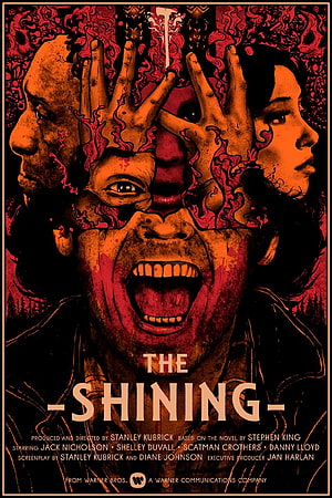 The Shining Movie Poster Art by Gallsource with Jack Nicholson and Horror Illustration HD phone wallpaper