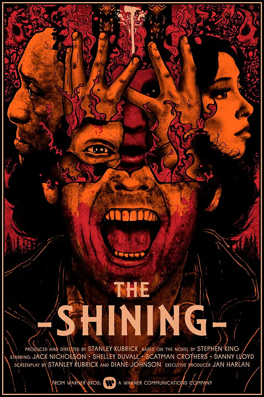 The Shining Movie Poster Art by Gallsource with Jack Nicholson and Horror Illustration HD phone wallpaper