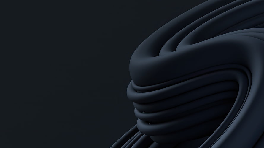 Dark Abstract 3D Ribbons Minimalist Desktop Background HD wallpaper
