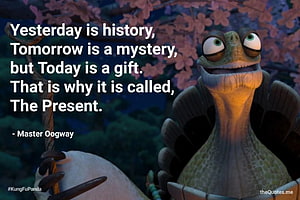 Master Oogway from Kung Fu Panda with cherry blossoms and a wise smile HD wallpaper
