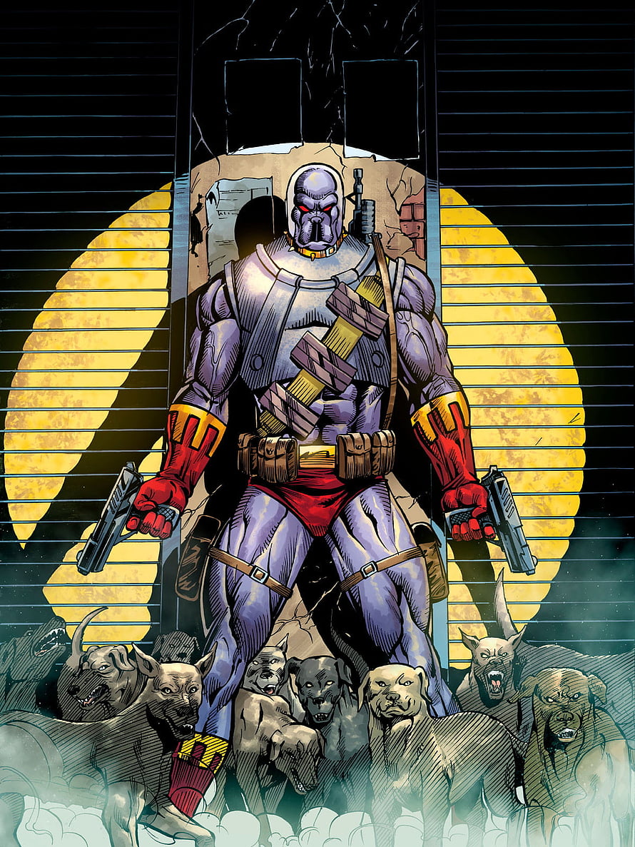 Super Commando Dhruva comic book illustration with pack of dogs and dual pistols HD phone wallpaper