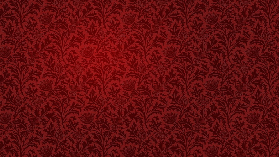 Dark Red Damask Floral Pattern with Intricate Vintage Ornamental Motifs HD wallpaper