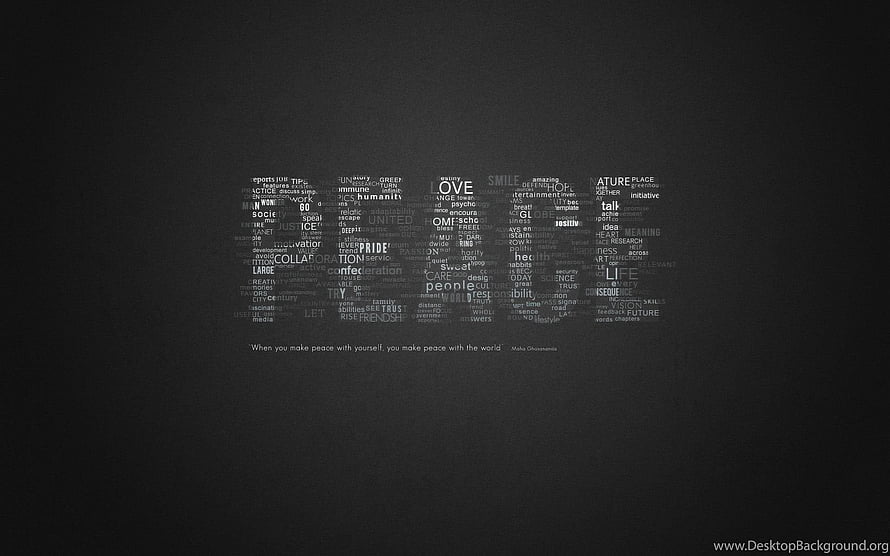 Minimalist Word Cloud Quote on Dark Background HD wallpaper