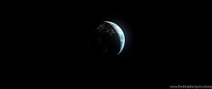 Earth at Night with City Lights and Crescent Atmosphere in Deep Space HD wallpaper