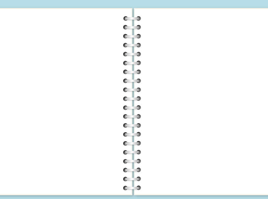 Open Spiral Notebook with Blank Pages and Light Blue Cover HD wallpaper