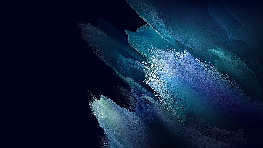 Abstract Electric Blue Particle Flow on Dark Background HD wallpaper