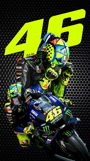 Valentino Rossi 46 Yamaha Monster Energy MotoGP Racing Wallpaper HD phone wallpaper