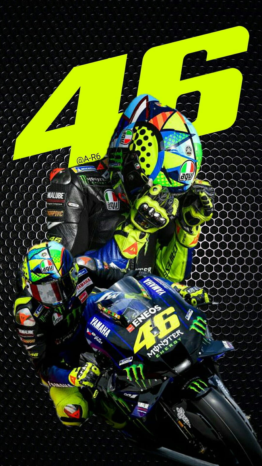 Valentino Rossi 46 Yamaha Monster Energy MotoGP Racing Wallpaper HD phone wallpaper