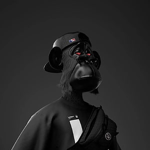 3D Render of a Streetwear Monkey Wearing a Cap and Crossbody Bag HD phone wallpaper