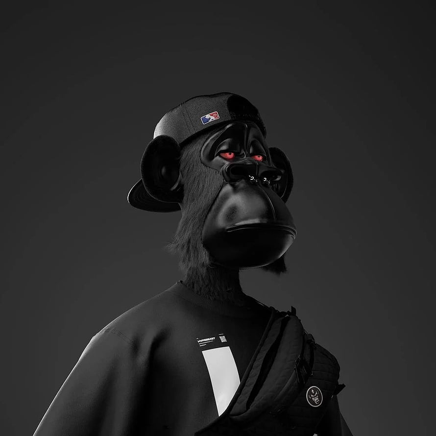 3D Render of a Streetwear Monkey Wearing a Cap and Crossbody Bag HD phone wallpaper