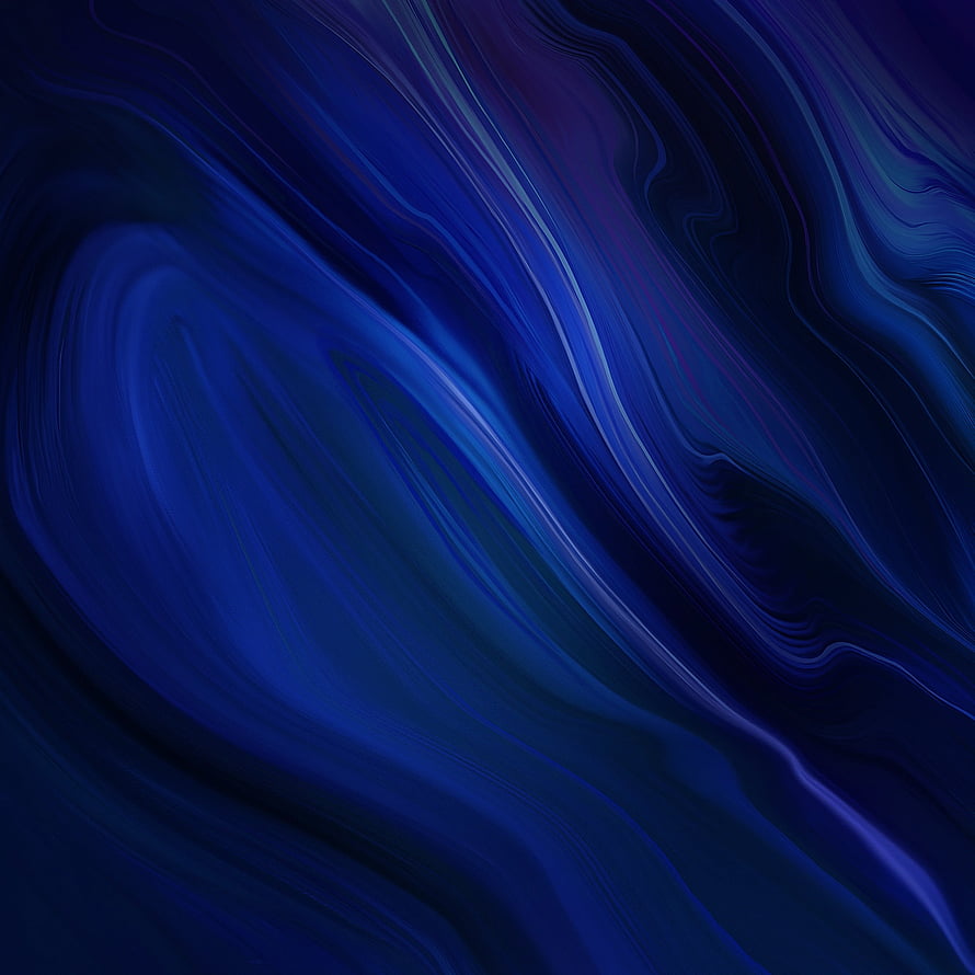 Abstract Dark Blue Fluid Waves with Swirling Gradient Patterns HD phone wallpaper