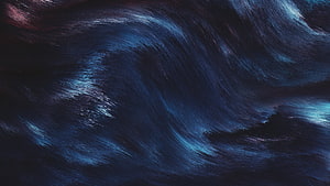 Dark Abstract Blue Swirls with Flowing Brushstroke Texture and Deep Tonal Depth HD wallpaper