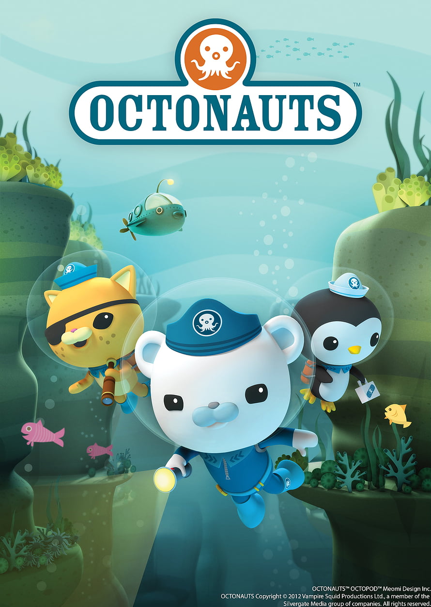 Octonauts Team Exploring Underwater Reef With Submarine And Sea Creatures HD phone wallpaper