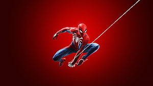 Spider-Man Swinging Through the Air in Iconic Red and Blue Suit, Spiderman Ps4 10k , , Background, and , 16K Ultra Game HD wallpaper