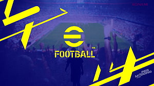 eFootball 2022 Official Logo and Stadium Background Wallpaper HD wallpaper