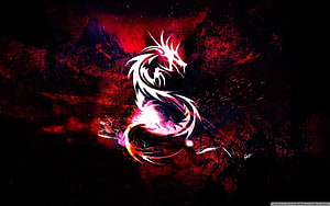 MSI Dragon Logo with Fiery Red and Black Grunge Background HD wallpaper